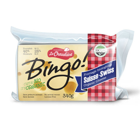 Fromage cheddar suisse bio, Bingo!