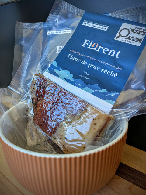 Bloc de flanc de porc séché (pancetta)